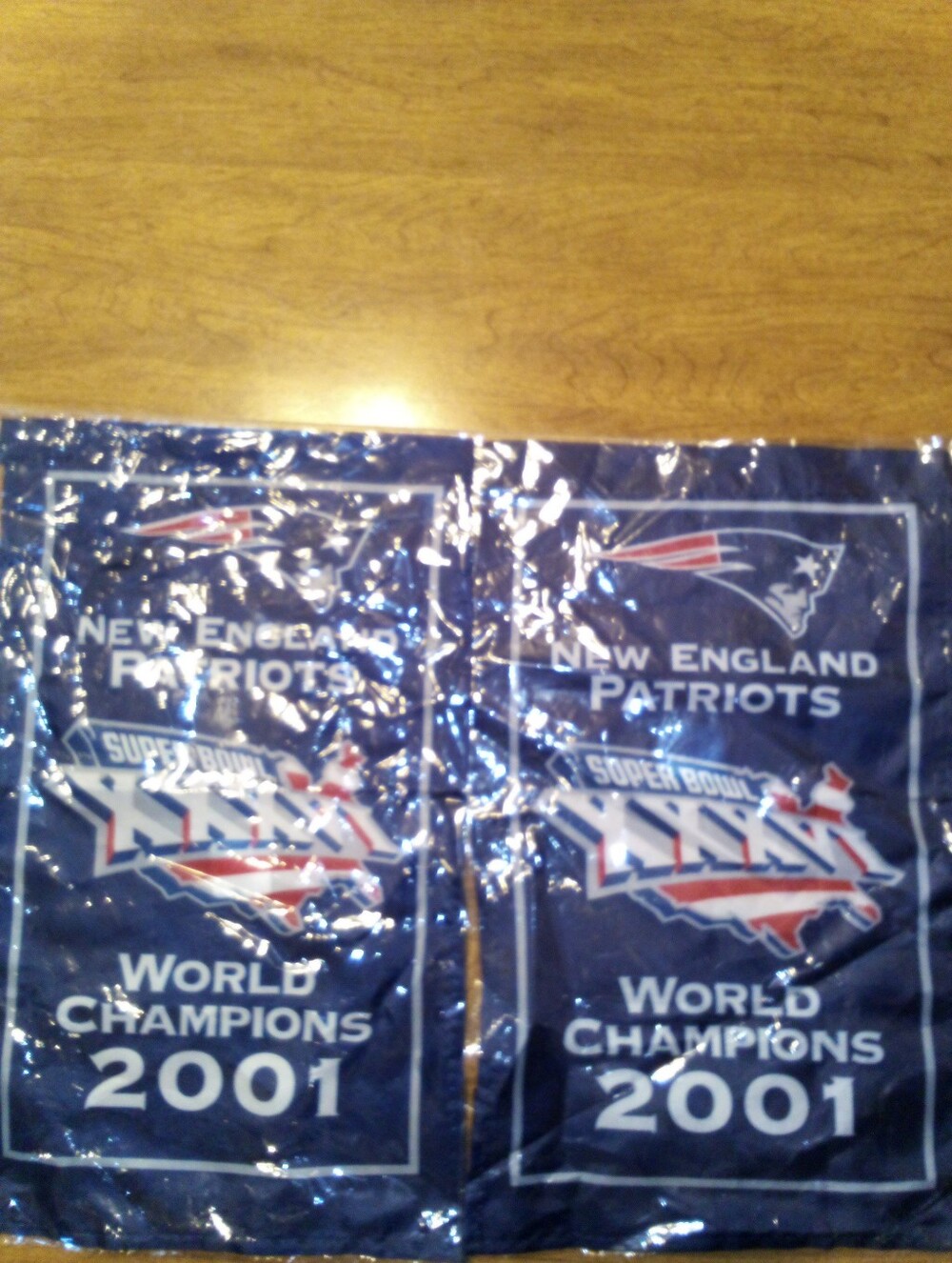 New England Patriots Super Bowl XXXVI World Champions 2001 Mini Banner Set